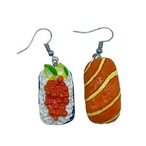 NEW sushi salmon earrings